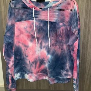 Faded Rose pink & blue sweater